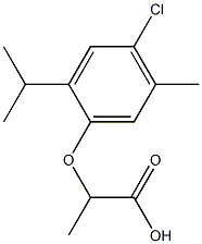 2-(4-chloro-2-isopropyl-5-methylphenoxy)propanoic acid 结构式
