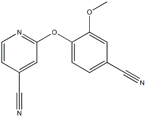 2-(4-cyano-2-methoxyphenoxy)isonicotinonitrile 结构式