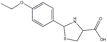 2-(4-ethoxyphenyl)-1,3-thiazolidine-4-carboxylic acid 结构式