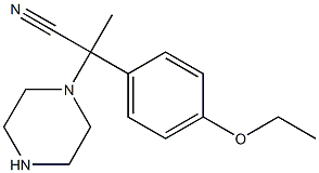 2-(4-ethoxyphenyl)-2-(piperazin-1-yl)propanenitrile 结构式