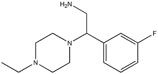 2-(4-ethylpiperazin-1-yl)-2-(3-fluorophenyl)ethanamine 结构式