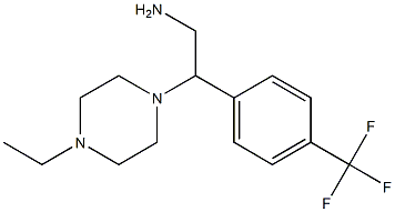 2-(4-ethylpiperazin-1-yl)-2-[4-(trifluoromethyl)phenyl]ethan-1-amine 结构式