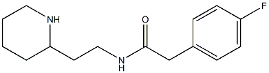 2-(4-fluorophenyl)-N-(2-piperidin-2-ylethyl)acetamide 结构式