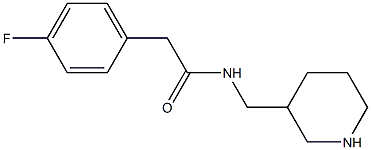 2-(4-fluorophenyl)-N-(piperidin-3-ylmethyl)acetamide 结构式