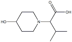 2-(4-hydroxypiperidin-1-yl)-3-methylbutanoic acid 结构式