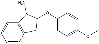 2-(4-methoxyphenoxy)-2,3-dihydro-1H-inden-1-ylamine 结构式