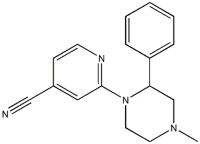 2-(4-methyl-2-phenylpiperazin-1-yl)isonicotinonitrile 结构式