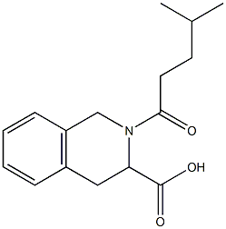 2-(4-methylpentanoyl)-1,2,3,4-tetrahydroisoquinoline-3-carboxylic acid 结构式