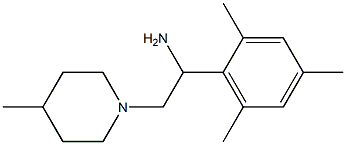 2-(4-methylpiperidin-1-yl)-1-(2,4,6-trimethylphenyl)ethan-1-amine 结构式