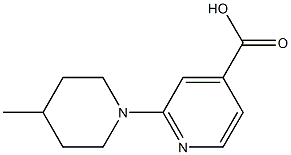 2-(4-methylpiperidin-1-yl)pyridine-4-carboxylic acid 结构式