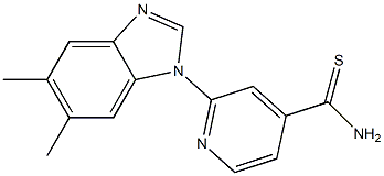 2-(5,6-dimethyl-1H-benzimidazol-1-yl)pyridine-4-carbothioamide 结构式