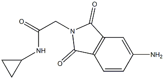 2-(5-amino-1,3-dioxo-2,3-dihydro-1H-isoindol-2-yl)-N-cyclopropylacetamide 结构式