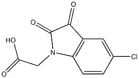 2-(5-chloro-2,3-dioxo-2,3-dihydro-1H-indol-1-yl)acetic acid 结构式
