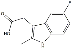 2-(5-fluoro-2-methyl-1H-indol-3-yl)acetic acid 结构式