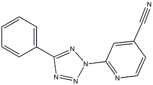 2-(5-phenyl-2H-1,2,3,4-tetrazol-2-yl)pyridine-4-carbonitrile 结构式