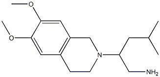 2-(6,7-dimethoxy-1,2,3,4-tetrahydroisoquinolin-2-yl)-4-methylpentan-1-amine 结构式