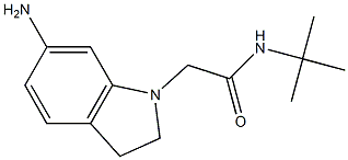 2-(6-amino-2,3-dihydro-1H-indol-1-yl)-N-tert-butylacetamide 结构式