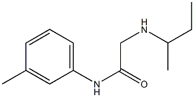 2-(butan-2-ylamino)-N-(3-methylphenyl)acetamide 结构式