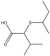 2-(butan-2-ylsulfanyl)-3-methylbutanoic acid 结构式