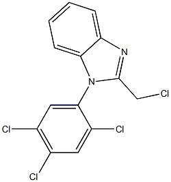 2-(chloromethyl)-1-(2,4,5-trichlorophenyl)-1H-1,3-benzodiazole 结构式