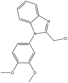 2-(chloromethyl)-1-(3,4-dimethoxyphenyl)-1H-1,3-benzodiazole 结构式