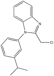 2-(chloromethyl)-1-[3-(propan-2-yl)phenyl]-1H-1,3-benzodiazole 结构式