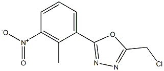 2-(chloromethyl)-5-(2-methyl-3-nitrophenyl)-1,3,4-oxadiazole 结构式