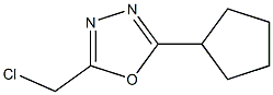 2-(chloromethyl)-5-cyclopentyl-1,3,4-oxadiazole 结构式