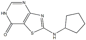 2-(cyclopentylamino)[1,3]thiazolo[4,5-d]pyrimidin-7(6H)-one 结构式