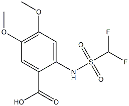 2-(difluoromethanesulfonamido)-4,5-dimethoxybenzoic acid 结构式