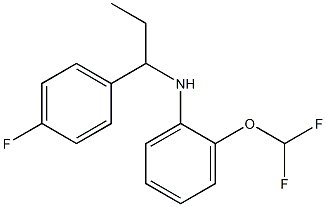 2-(difluoromethoxy)-N-[1-(4-fluorophenyl)propyl]aniline 结构式