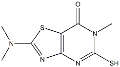 2-(dimethylamino)-5-mercapto-6-methyl[1,3]thiazolo[4,5-d]pyrimidin-7(6H)-one 结构式