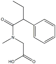 2-(N-methyl-2-phenylbutanamido)acetic acid 结构式