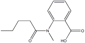 2-(N-methylpentanamido)benzoic acid 结构式