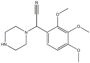 2-(piperazin-1-yl)-2-(2,3,4-trimethoxyphenyl)acetonitrile 结构式
