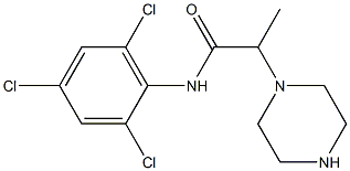 2-(piperazin-1-yl)-N-(2,4,6-trichlorophenyl)propanamide 结构式