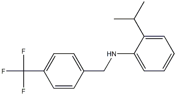 2-(propan-2-yl)-N-{[4-(trifluoromethyl)phenyl]methyl}aniline 结构式