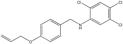 2,4,5-trichloro-N-{[4-(prop-2-en-1-yloxy)phenyl]methyl}aniline 结构式