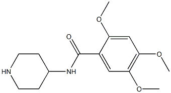 2,4,5-trimethoxy-N-(piperidin-4-yl)benzamide 结构式