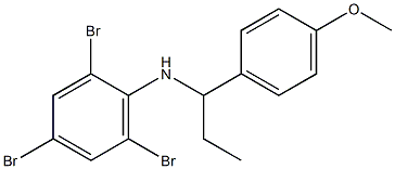 2,4,6-tribromo-N-[1-(4-methoxyphenyl)propyl]aniline 结构式