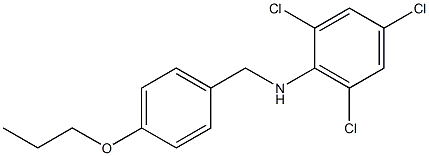 2,4,6-trichloro-N-[(4-propoxyphenyl)methyl]aniline 结构式