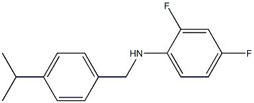 2,4-difluoro-N-{[4-(propan-2-yl)phenyl]methyl}aniline 结构式