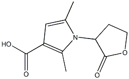 2,5-dimethyl-1-(2-oxooxolan-3-yl)-1H-pyrrole-3-carboxylic acid 结构式