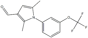 2,5-dimethyl-1-[3-(trifluoromethoxy)phenyl]-1H-pyrrole-3-carbaldehyde 结构式