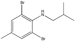 2,6-dibromo-4-methyl-N-(2-methylpropyl)aniline 结构式