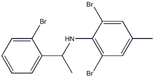 2,6-dibromo-N-[1-(2-bromophenyl)ethyl]-4-methylaniline 结构式