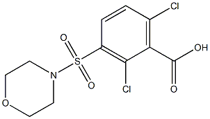 2,6-dichloro-3-(morpholin-4-ylsulfonyl)benzoic acid 结构式