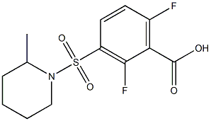 2,6-difluoro-3-[(2-methylpiperidine-1-)sulfonyl]benzoic acid 结构式