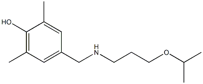 2,6-dimethyl-4-({[3-(propan-2-yloxy)propyl]amino}methyl)phenol 结构式