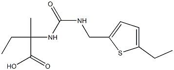 2-[({[(5-ethylthien-2-yl)methyl]amino}carbonyl)amino]-2-methylbutanoic acid 结构式